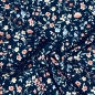 Preview: Jersey | Flowers | marineblau